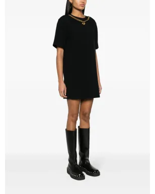 Moschino ハートチャーム クレープ ミニドレス - サムネイル3