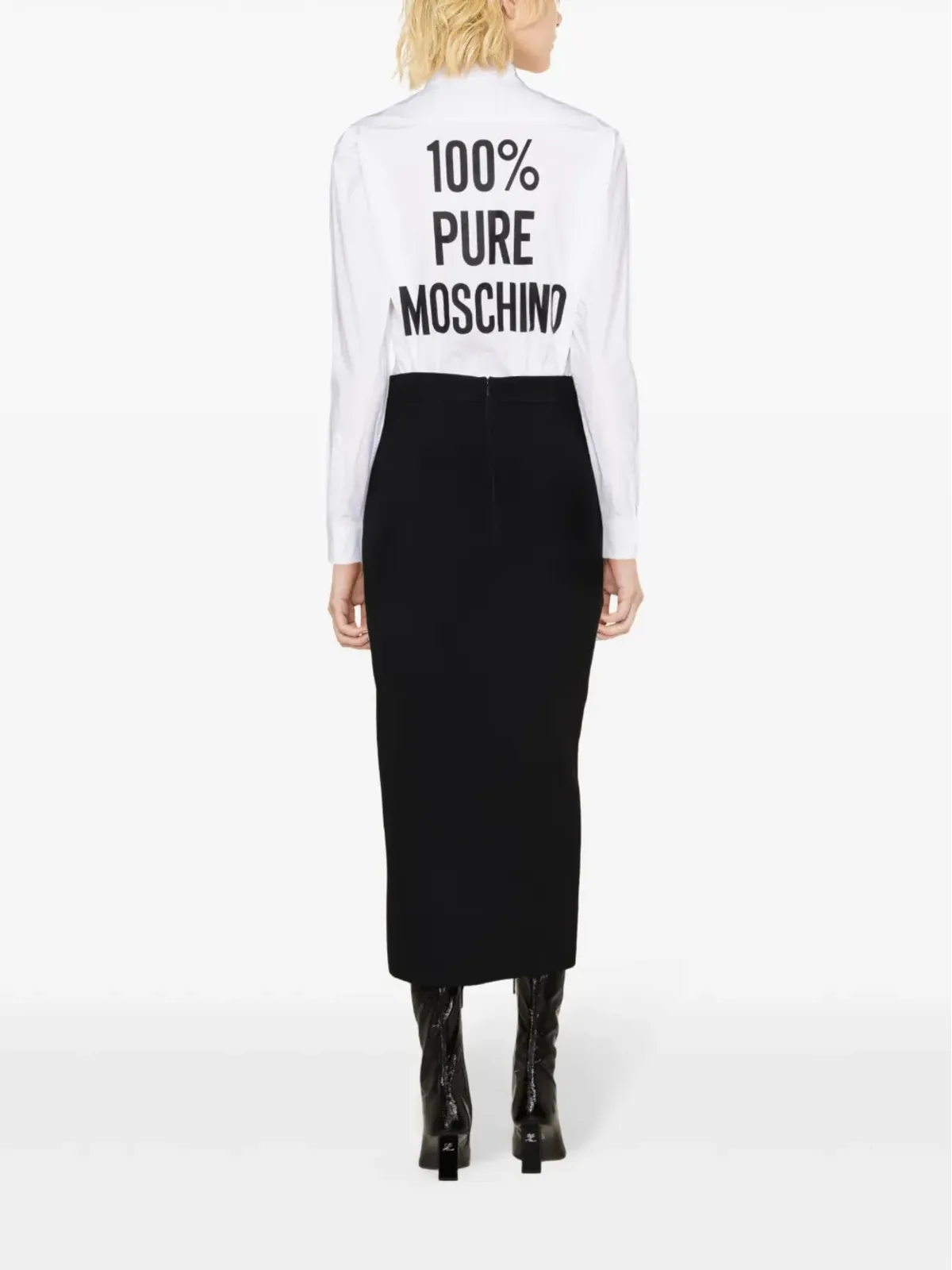 Moschino ロゴプリント ポプリン シャツ - 画像2