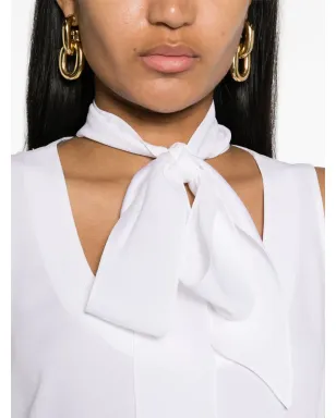Moschino リボンディテール ノースリーブ ブラウス ホワイト - サムネイル5