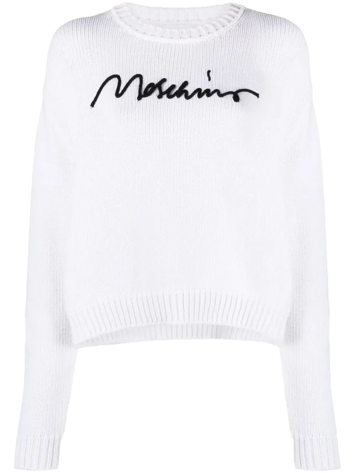 Moschino ロゴ刺繍入りリブ編みニット - 画像1