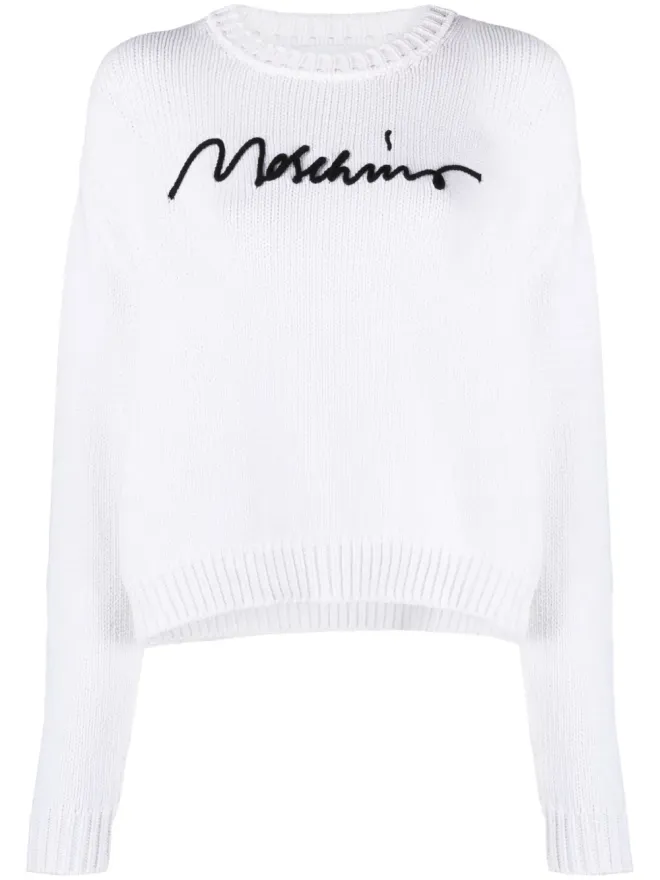 Moschino Moschino ロゴ刺繍入りリブ編みニットの商品画像