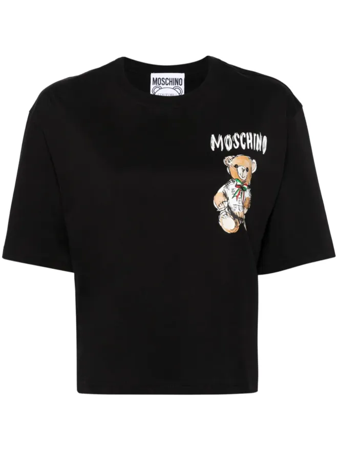 Moschino Moschino テディベア柄Tシャツ - ブラックの商品画像