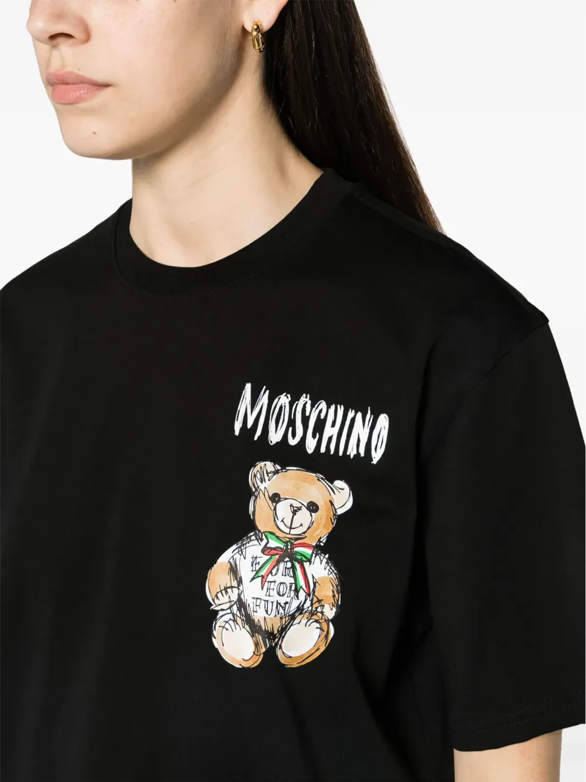 Moschino テディベア柄Tシャツ - ブラック - 画像5