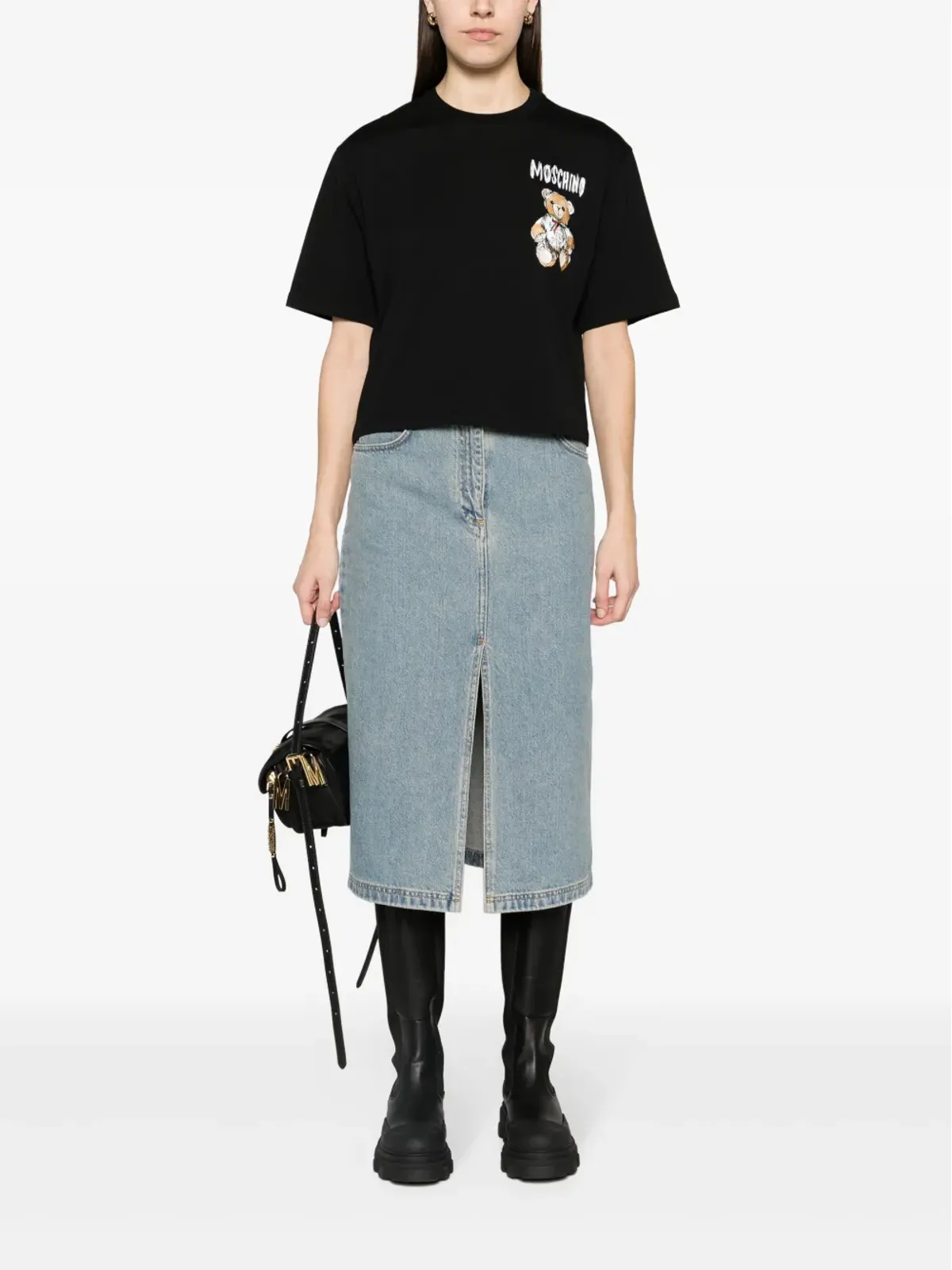 Moschino テディベア柄Tシャツ - ブラック - 画像2