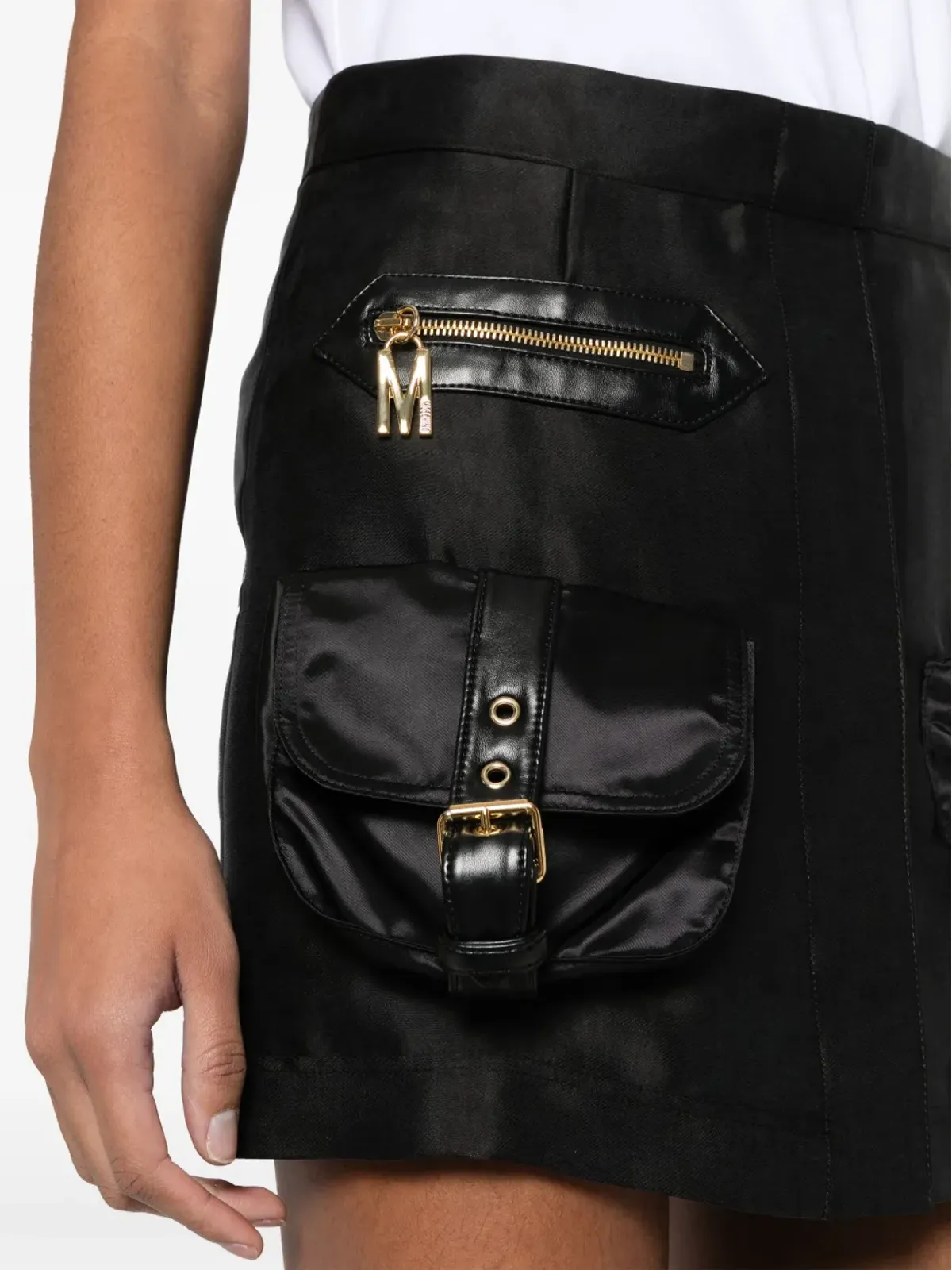 Moschino ダートディテールスカート ブラック - 画像5