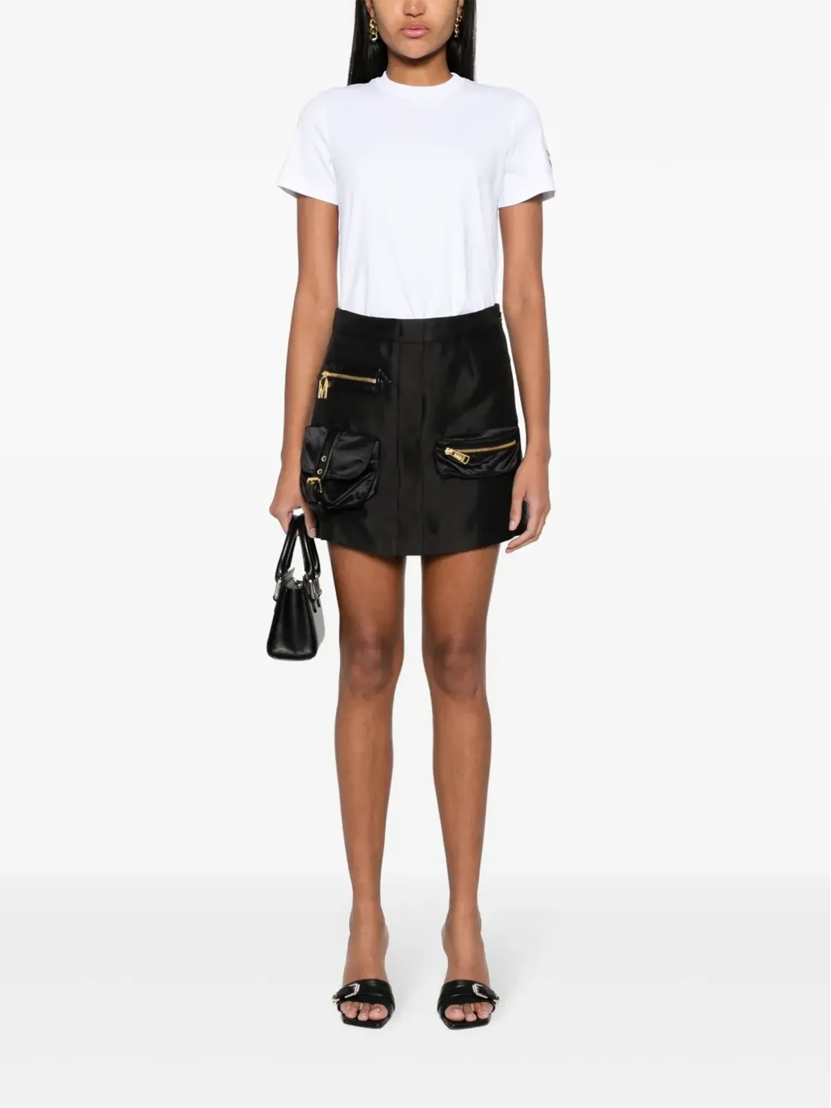 Moschino ダートディテールスカート ブラック - 画像2