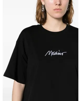 Moschino ロゴ刺繍 コットン Tシャツ - ブラック - サムネイル5