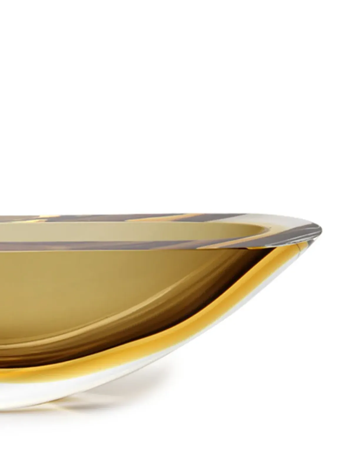 Gardeco Canoe 160 ツートーン ムラノガラス花瓶 - イエロー - 画像2