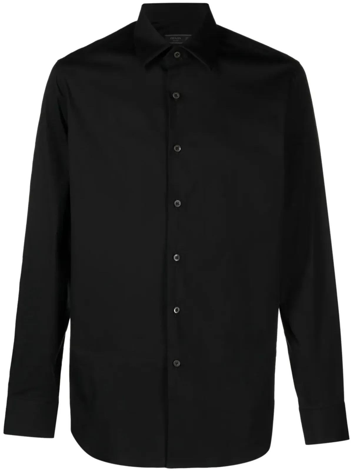 Prada ロングスリーブ ポプリン シャツ - ブラック - 画像1