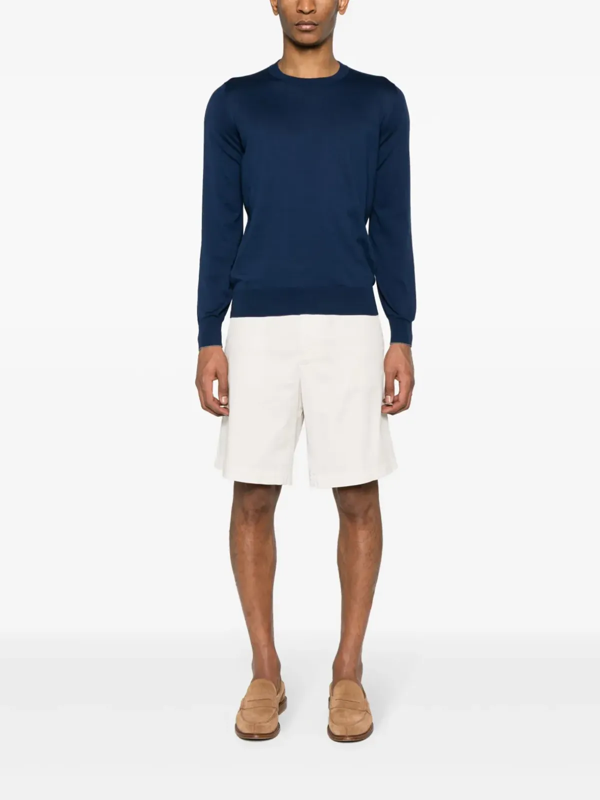 Brunello Cucinelli ツイルコットン ベルムダショーツ - ニュートラルカラー - 画像2