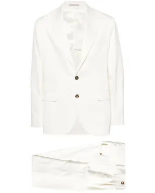 Brunello Cucinelli シングルブレスト シルク スーツ - ホワイト - サムネイル1
