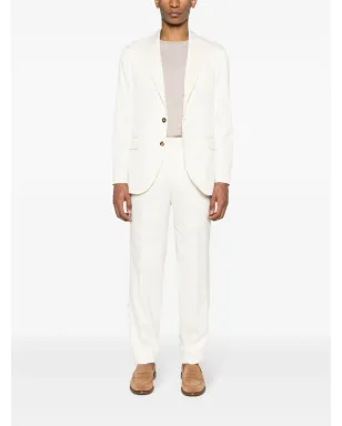 Brunello Cucinelli シングルブレスト シルク スーツ - ホワイト - サムネイル2