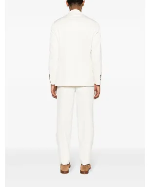 Brunello Cucinelli シングルブレスト シルク スーツ - ホワイト - サムネイル4