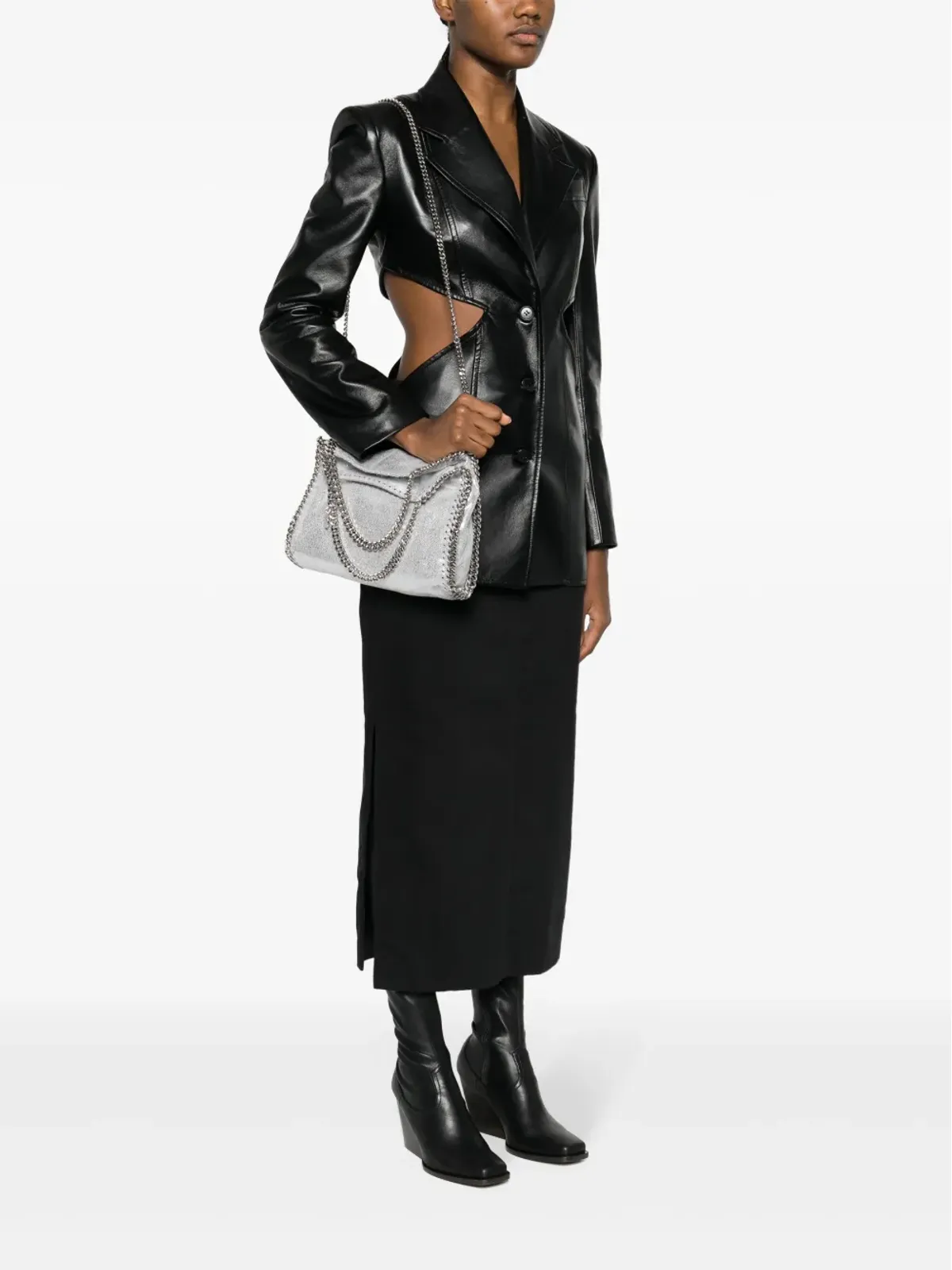 Stella McCartney Falabella メタリック仕上げ トートバッグ - シルバー - 画像2