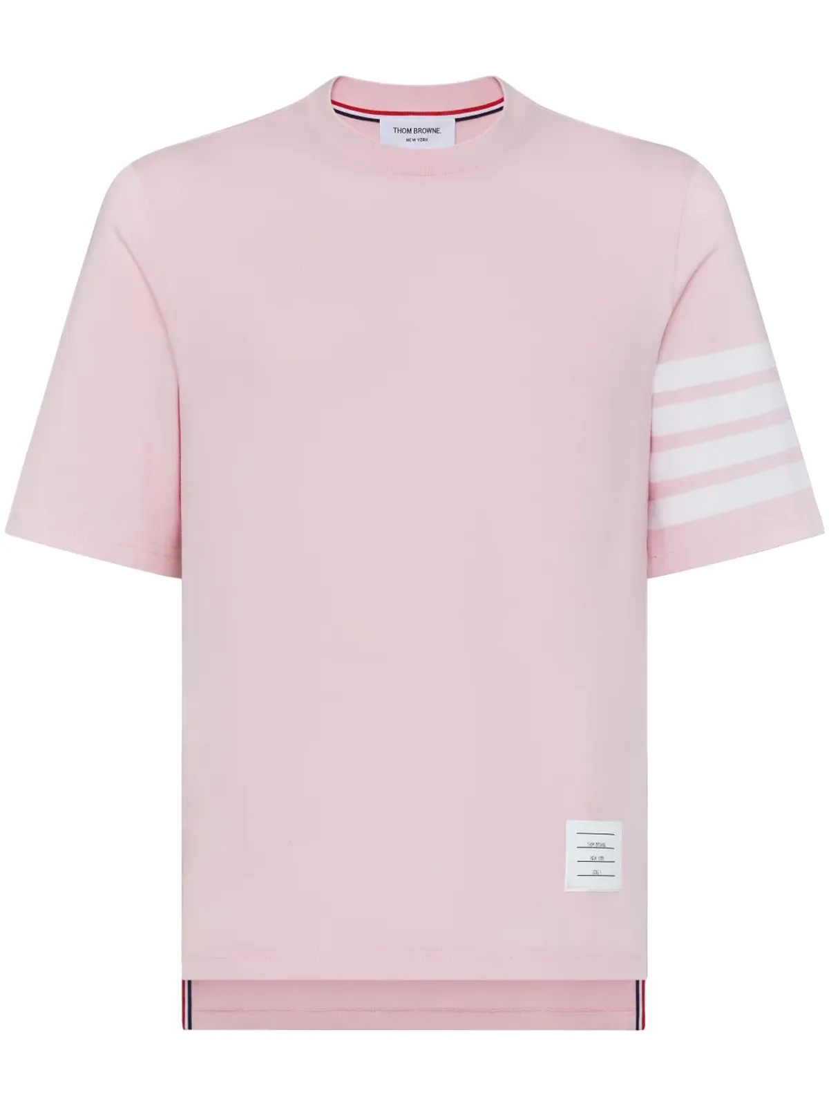 Thom Browne 三本ストライプ Tシャツ ピンク - 画像1