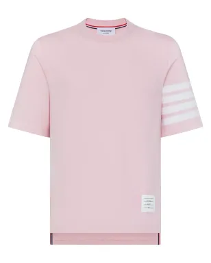 Thom Browne 三本ストライプ Tシャツ ピンク - サムネイル1