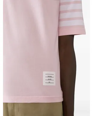 Thom Browne 三本ストライプ Tシャツ ピンク - サムネイル5