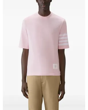 Thom Browne 三本ストライプ Tシャツ ピンク - サムネイル3