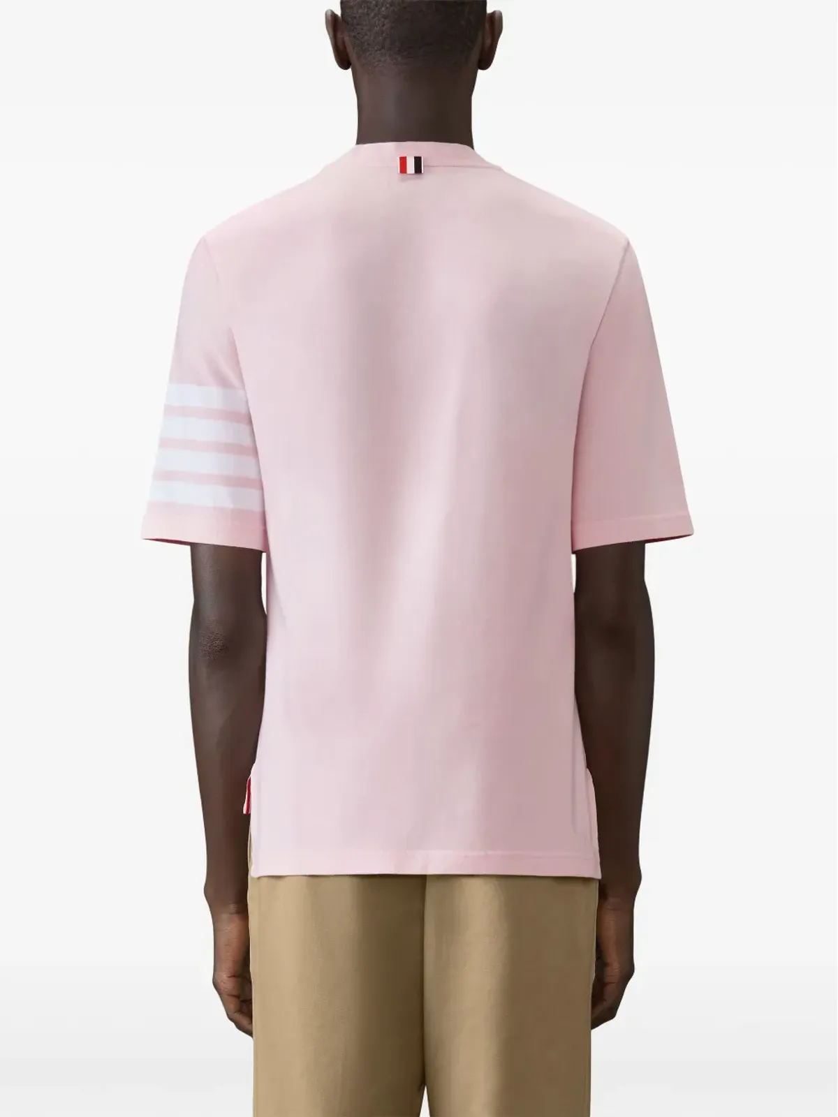 Thom Browne 三本ストライプ Tシャツ ピンク - 画像4