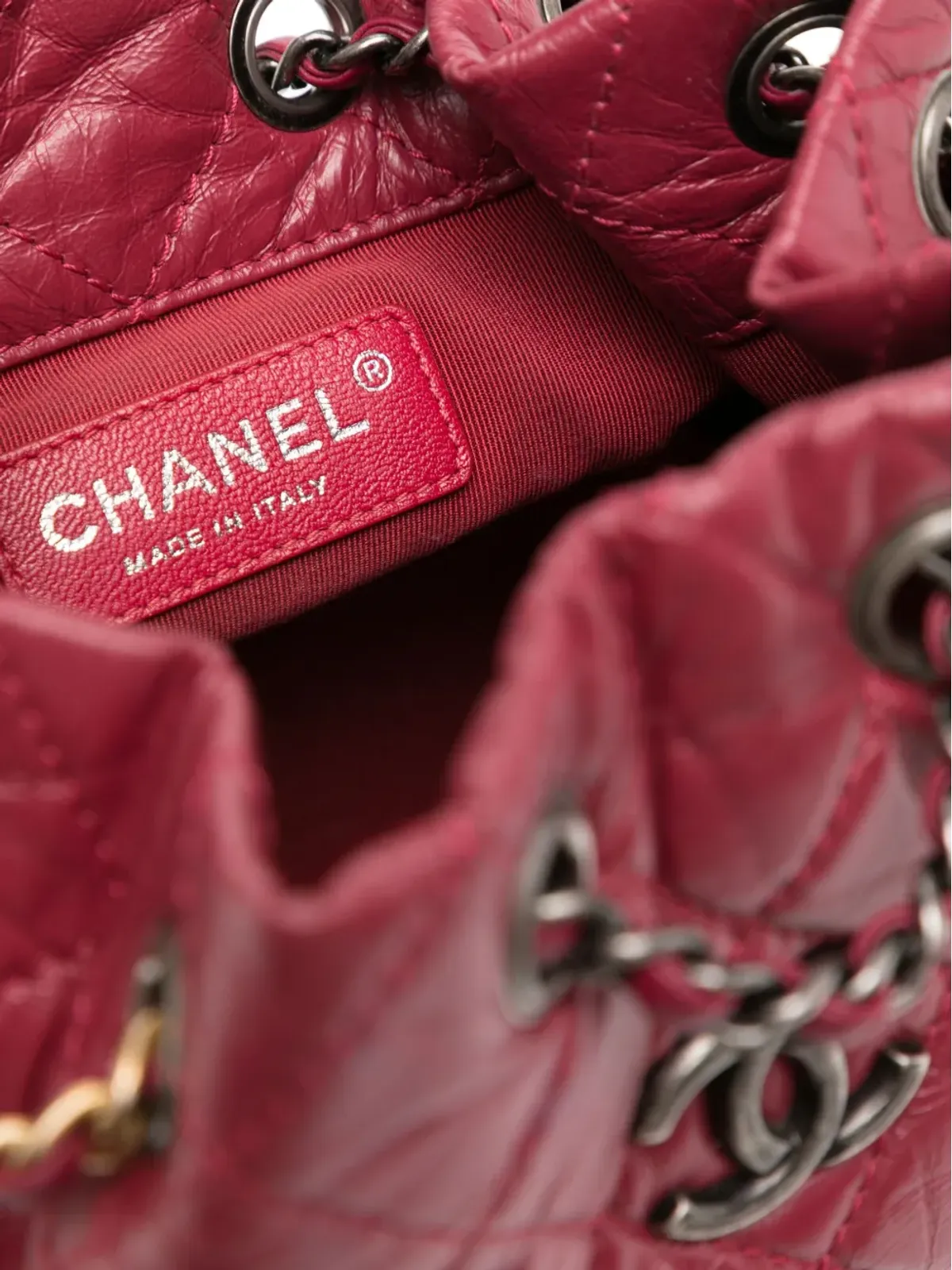 CHANEL ビンテージ Gabrielle ダイヤモンドキルト バックパック - 画像5