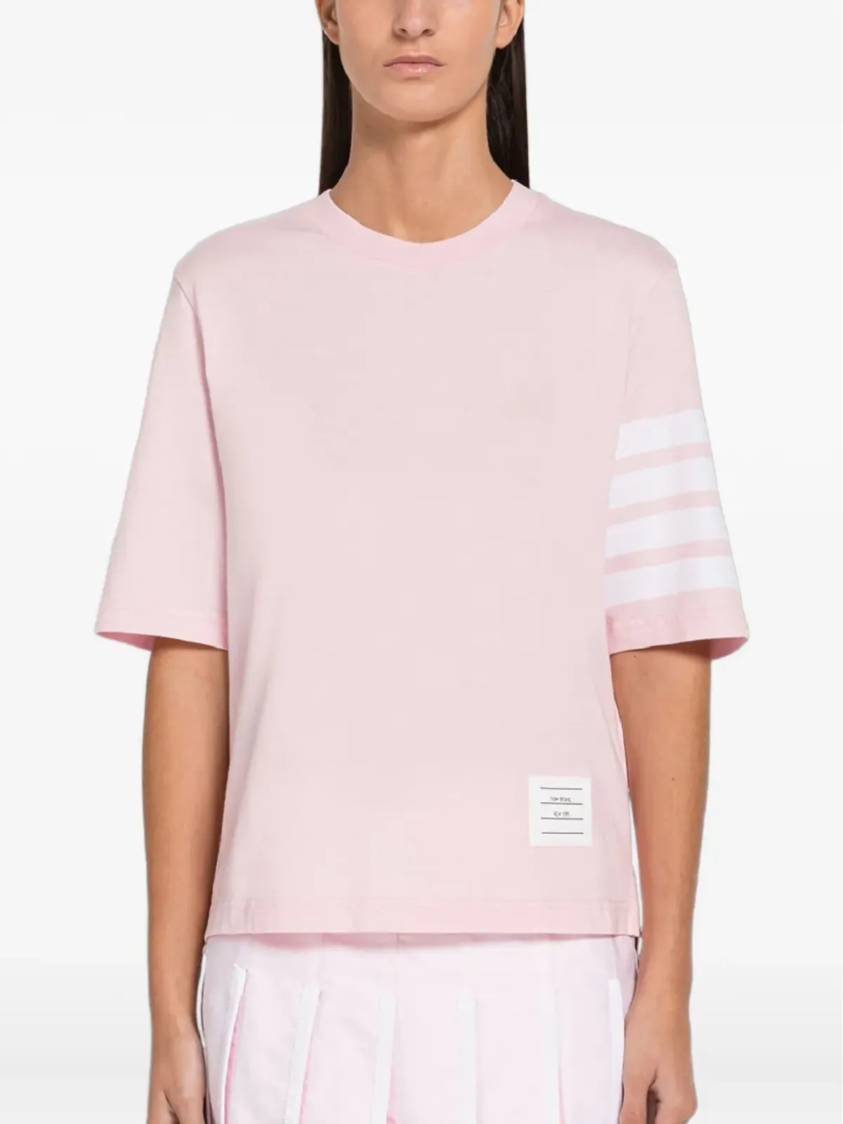 Thom Browne フォー・バー・スリーブTシャツ ピンク - 画像1