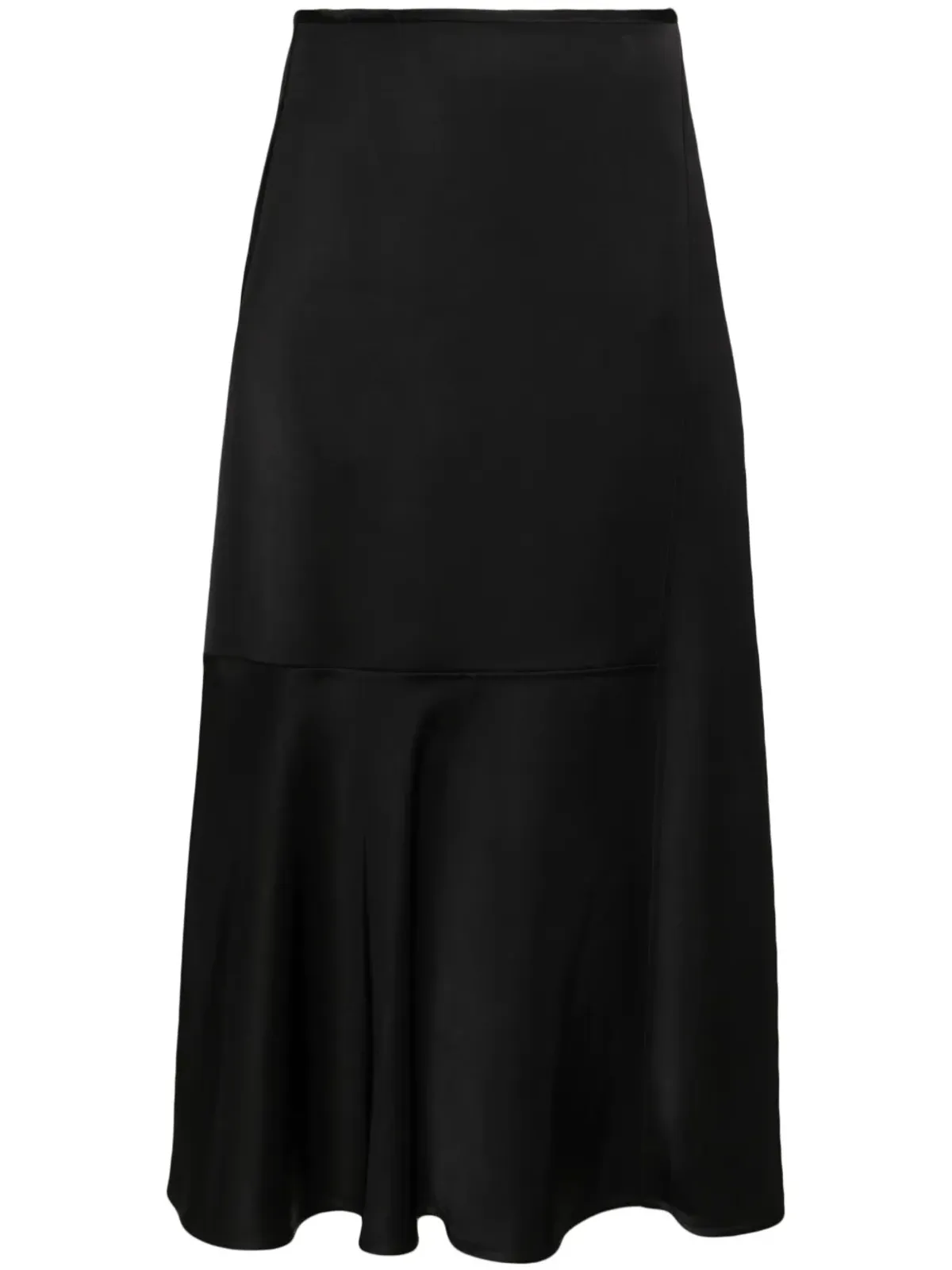 Jil Sander ハイウエスト パネルデザイン ミディスカート ブラック - 画像1