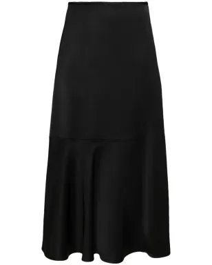 Jil Sander ハイウエスト パネルデザイン ミディスカート ブラック - サムネイル1