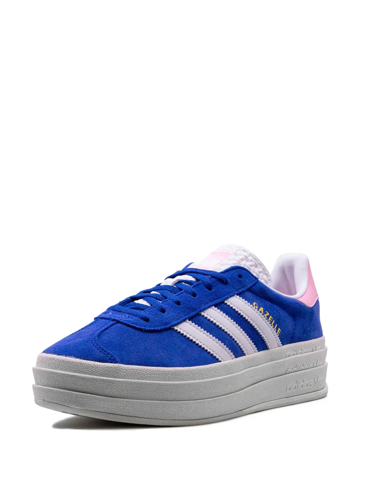 adidas Gazelle Bold ブルー プラットフォームスニーカー - 画像4