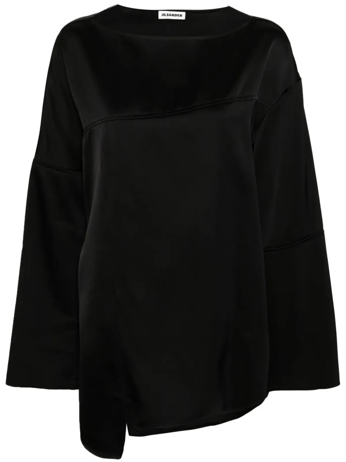 Jil Sander ロングスリーブ パネルドシャツ - ブラック - 画像1