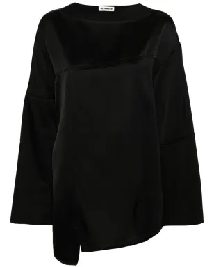 Jil Sander ロングスリーブ パネルドシャツ - ブラック - サムネイル1