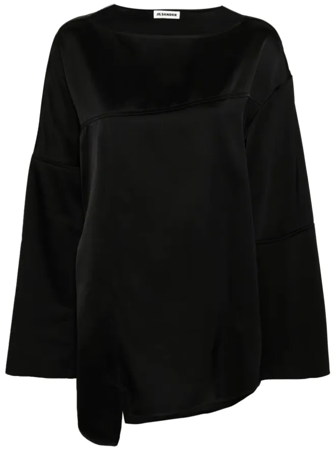 Jil Sander Jil Sander ロングスリーブ パネルドシャツ - ブラックの商品画像
