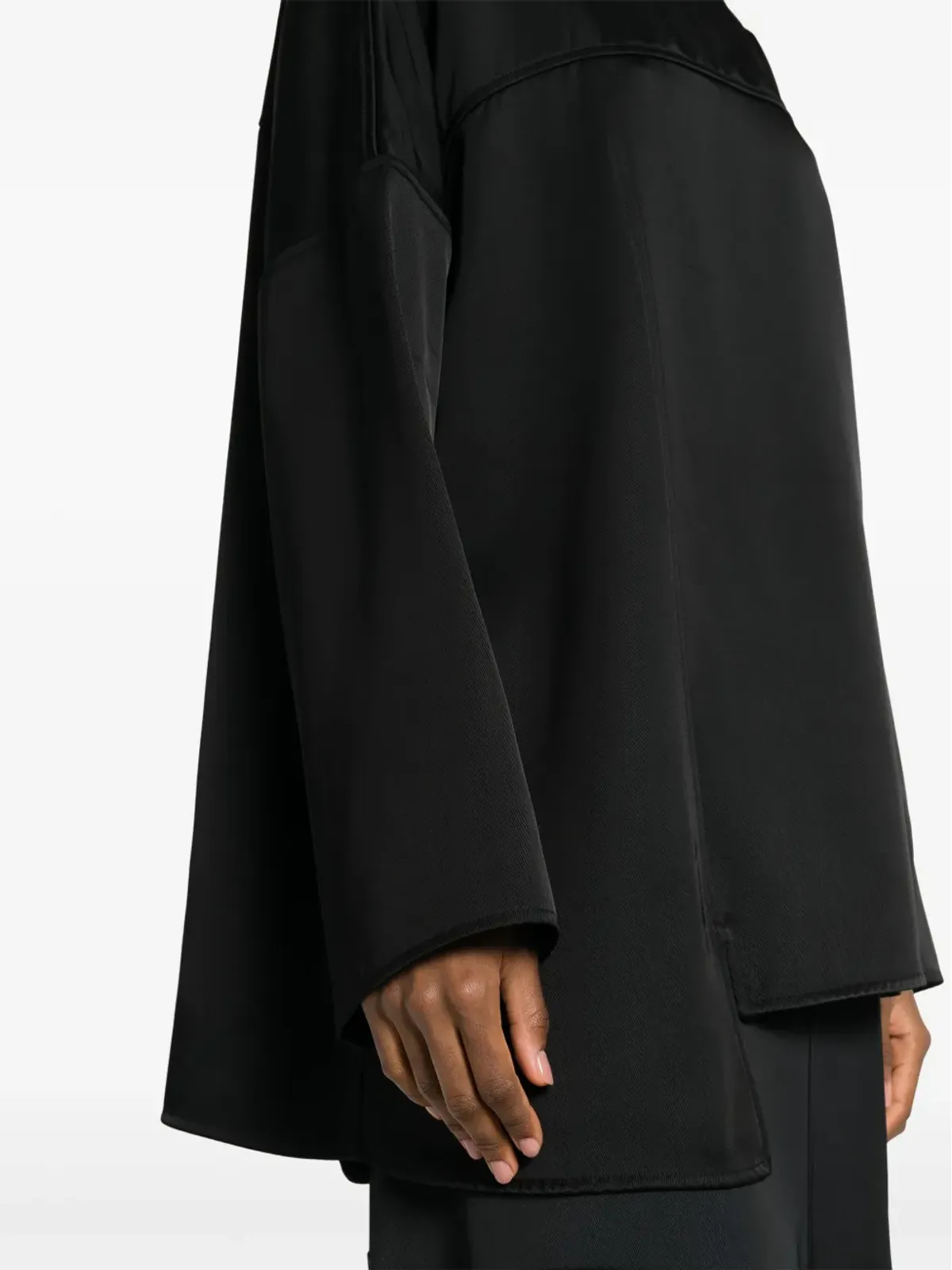 Jil Sander ロングスリーブ パネルドシャツ - ブラック - 画像5