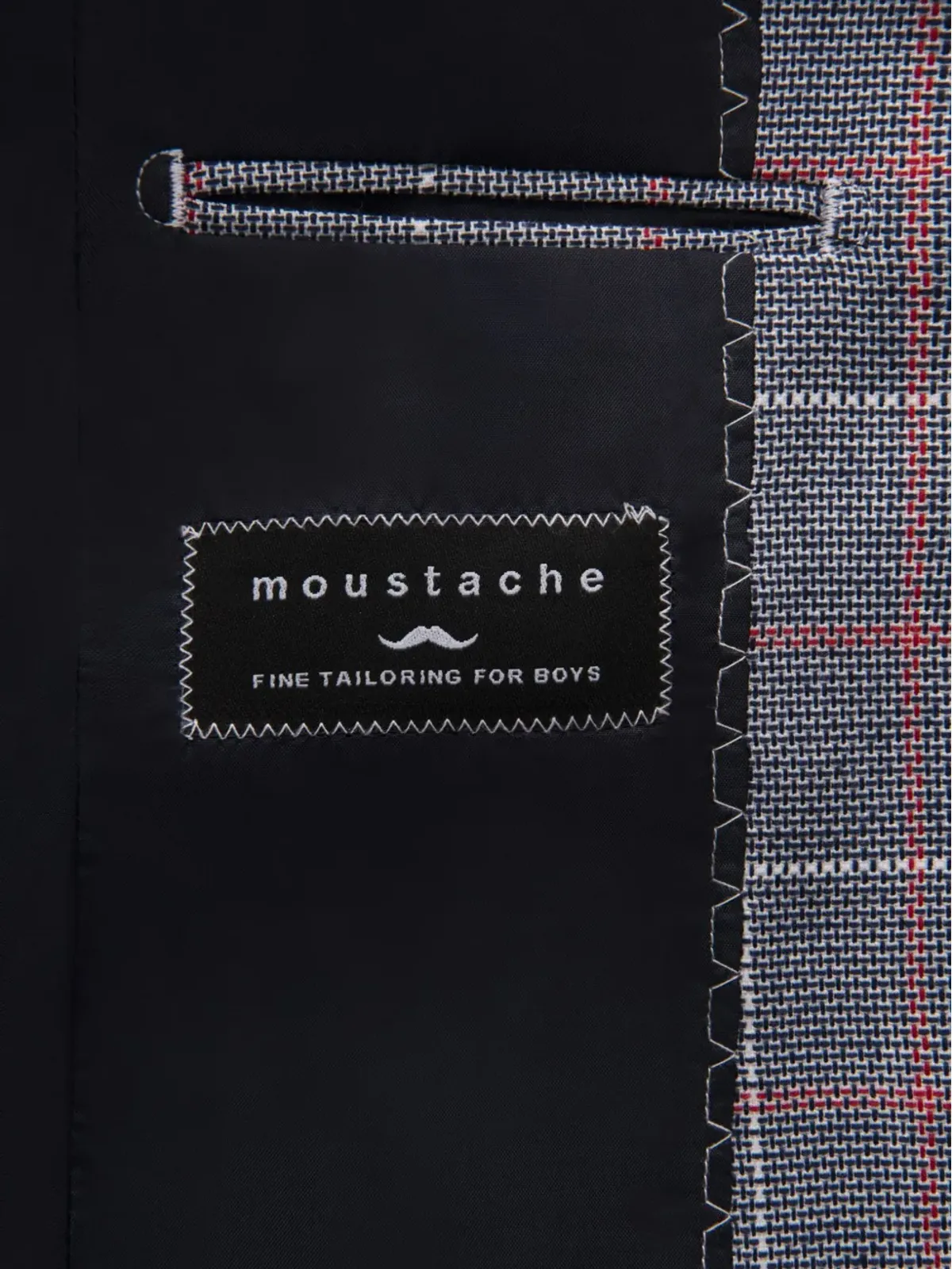 Moustache チェック柄のシングルブレストブレザー - 画像3