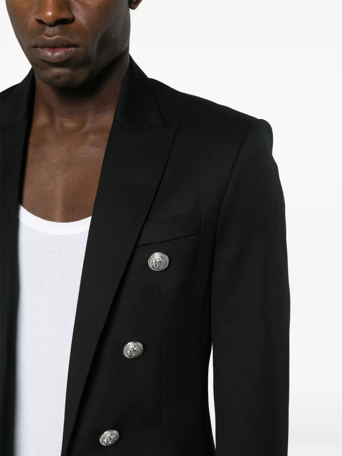 Balmain ボタン装飾ウールブレザー - 画像5