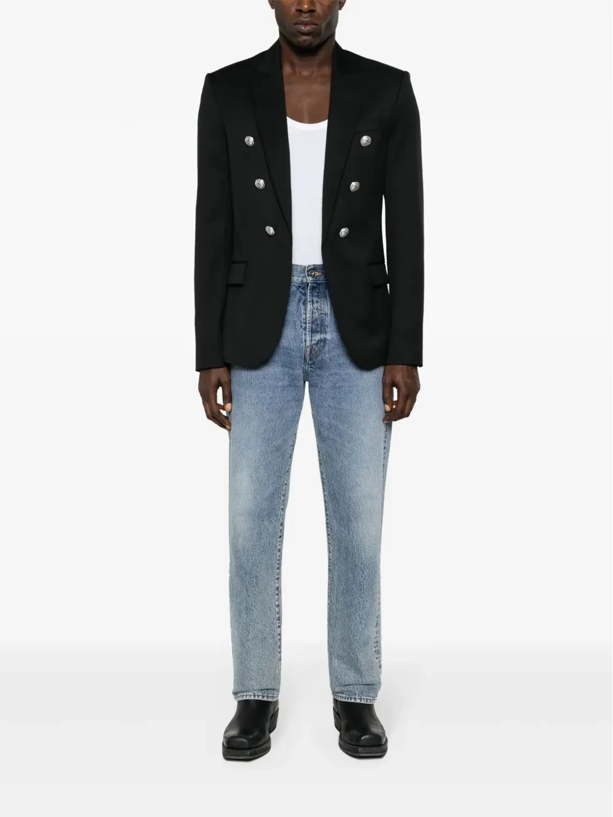 Balmain ボタン装飾ウールブレザー - 画像2