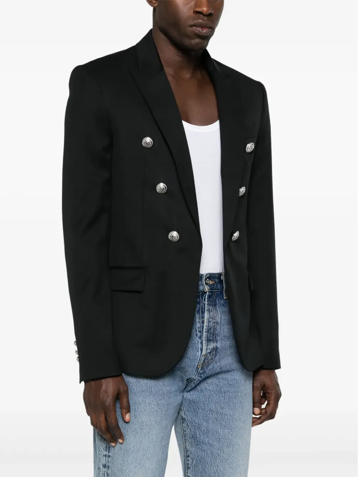 Balmain ボタン装飾ウールブレザー - 画像3