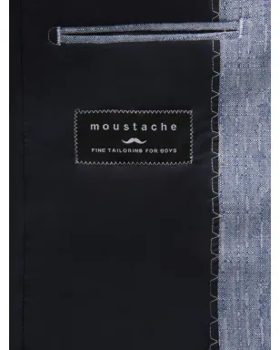 Moustache ツイード シングルブレスト ブレザー - ブルー - サムネイル3