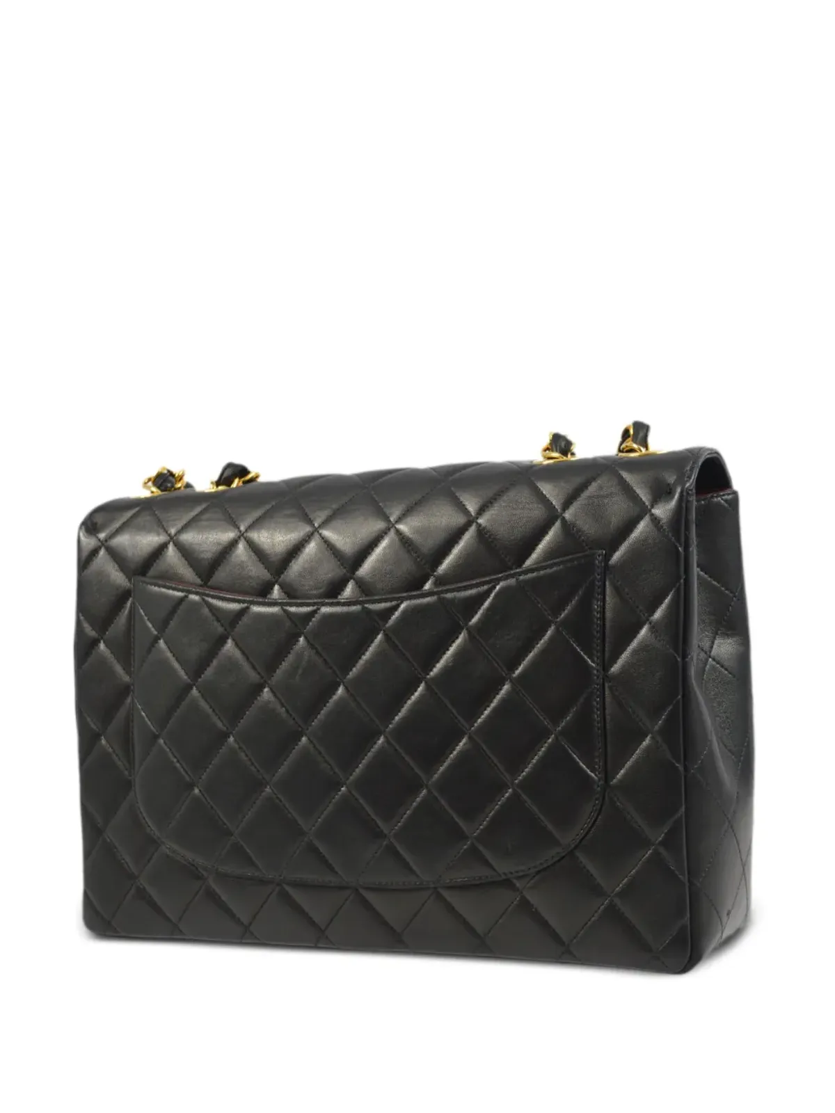 CHANEL ビンテージ 1997 ジャンボ クラシック フラップ ショルダーバッグ - ブラック - 画像2