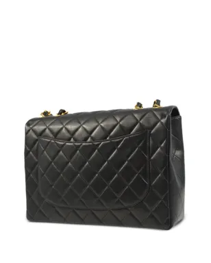 CHANEL ビンテージ 1997 ジャンボ クラシック フラップ ショルダーバッグ - ブラック - サムネイル2