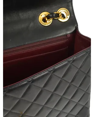 CHANEL ビンテージ 1997 ジャンボ クラシック フラップ ショルダーバッグ - ブラック - サムネイル4