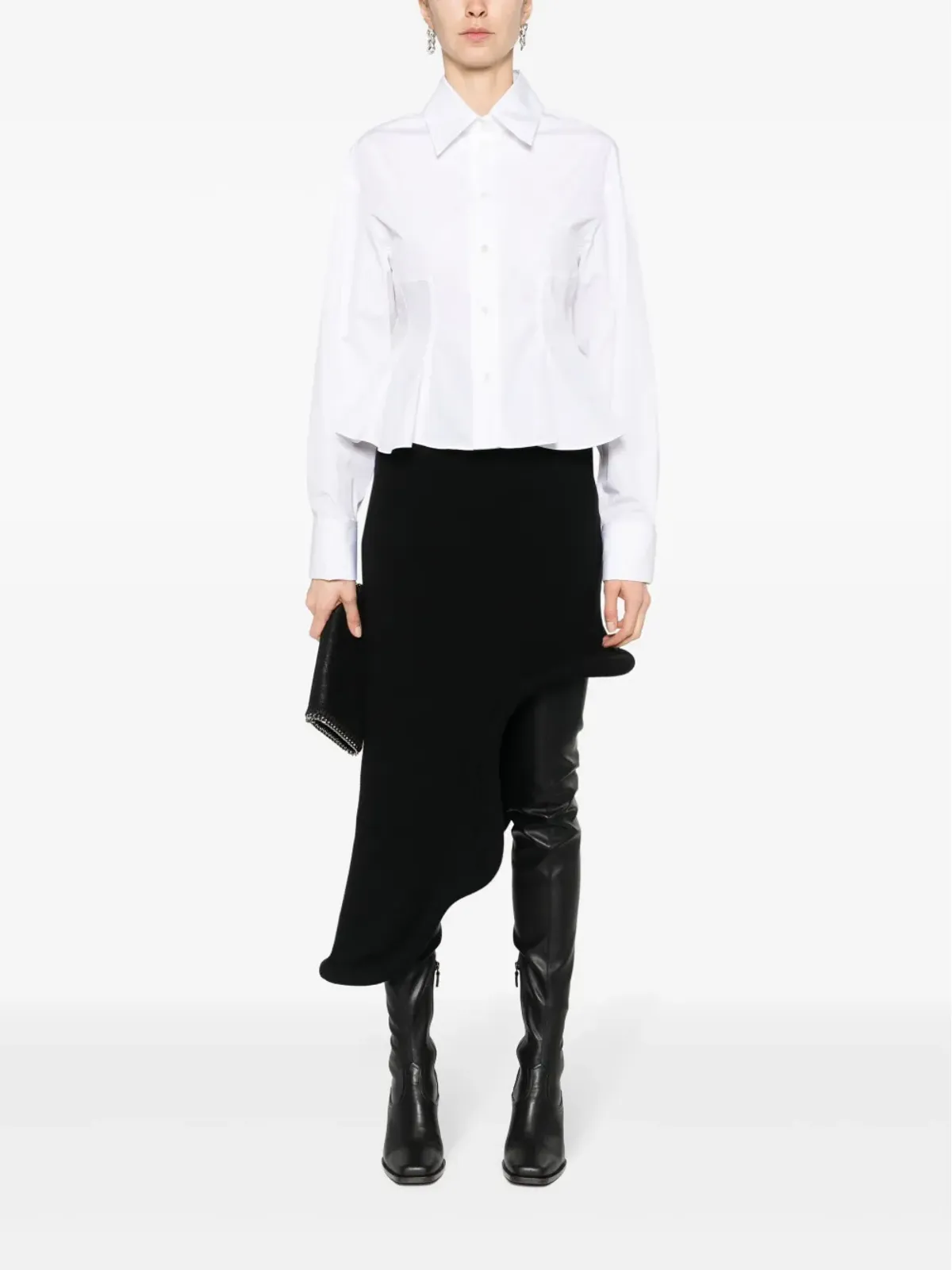 Stella McCartney ペプラムウエスト コットン シャツ - 画像2