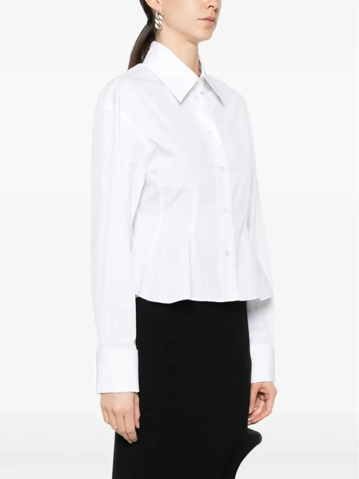 Stella McCartney ペプラムウエスト コットン シャツ - 画像3