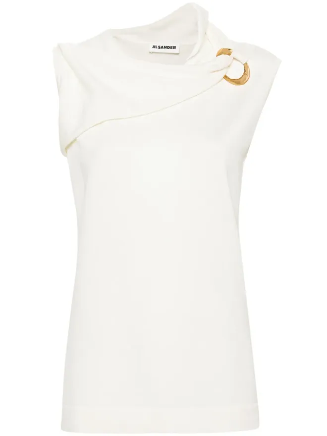 Jil Sander Jil Sander ハードウェアディテール入り ニット タンクトップ - ニュートラルカラーの商品画像