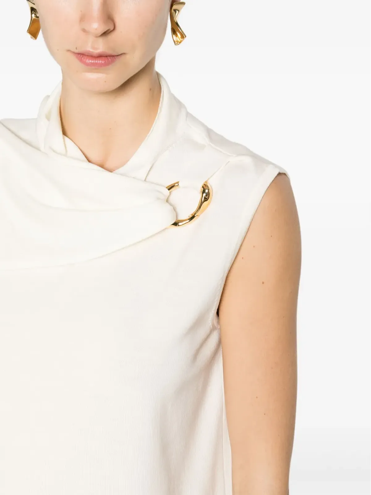 Jil Sander ハードウェアディテール入り ニット タンクトップ - ニュートラルカラー - 画像5