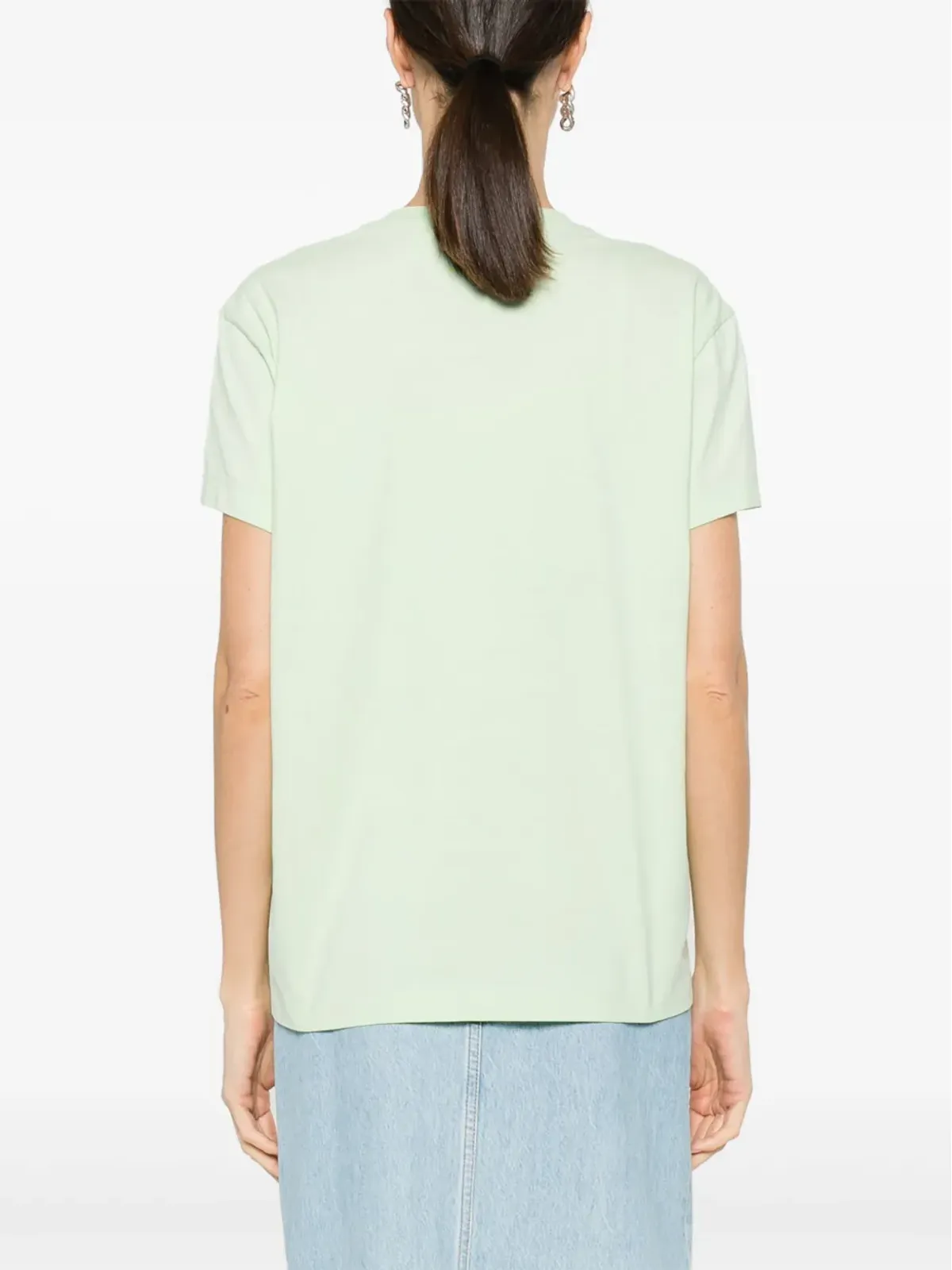 Stella McCartney ラブストラック ロゴ コットンTシャツ - グリーン - 画像4