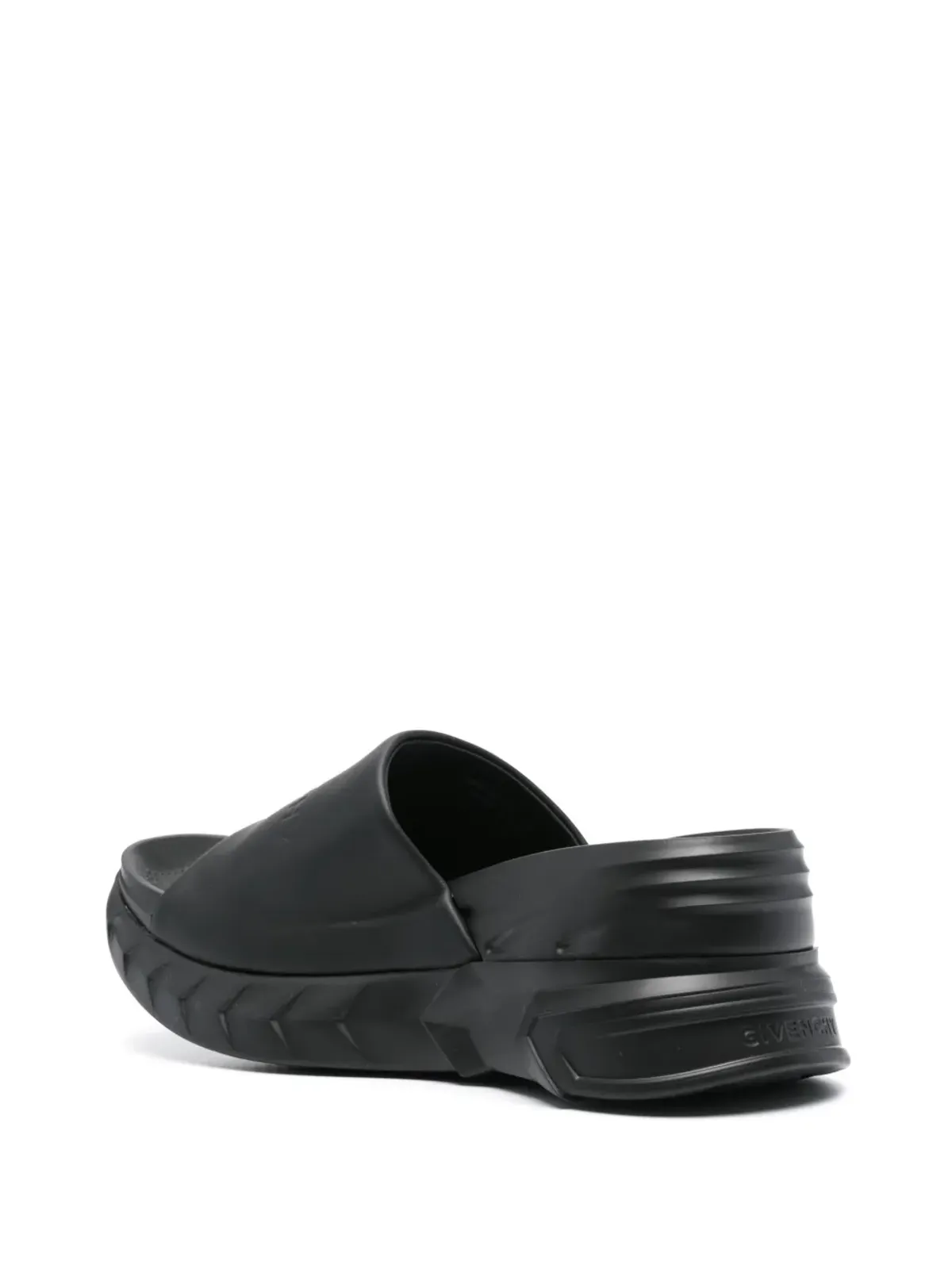 Givenchy ロゴデボスド レザースライド ブラック - 画像3