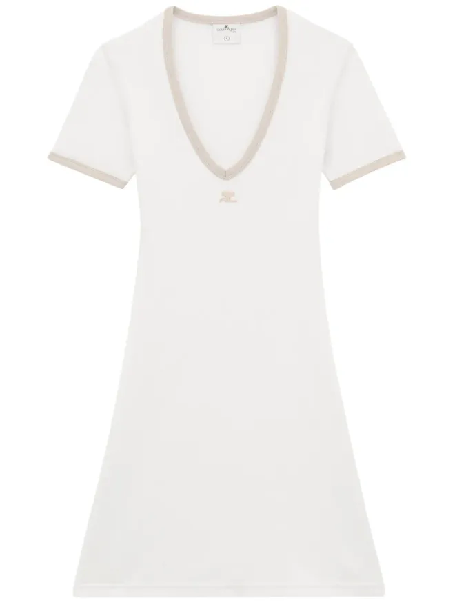 Courrèges Courrèges ロゴパッチ ミニドレスの商品画像