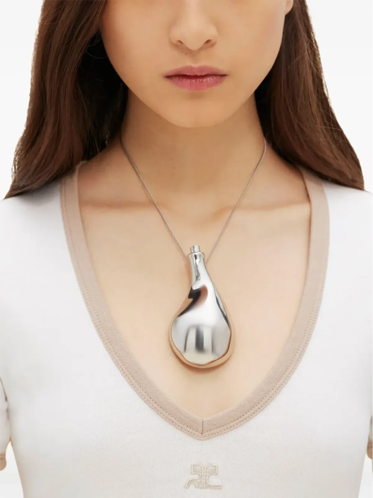 Courrèges ロゴパッチ ミニドレス - 画像5