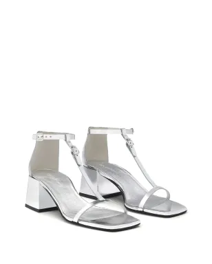 Courrèges ダブルバックル レザーサンダル - シルバー - サムネイル2