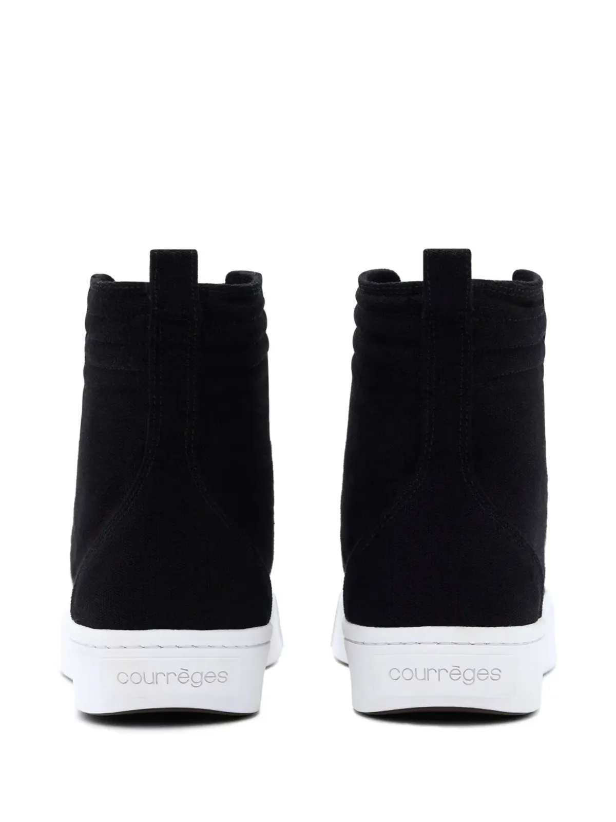 Courrèges パネルド・キャンバス スニーカー - ブラック - 画像3